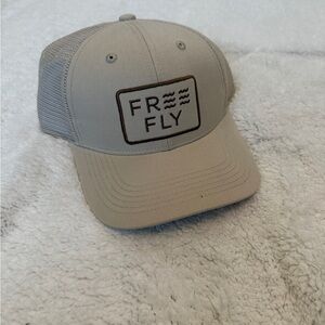 Free Fly Apparel Khaki / Brown Logo Mesh Trucker Hat